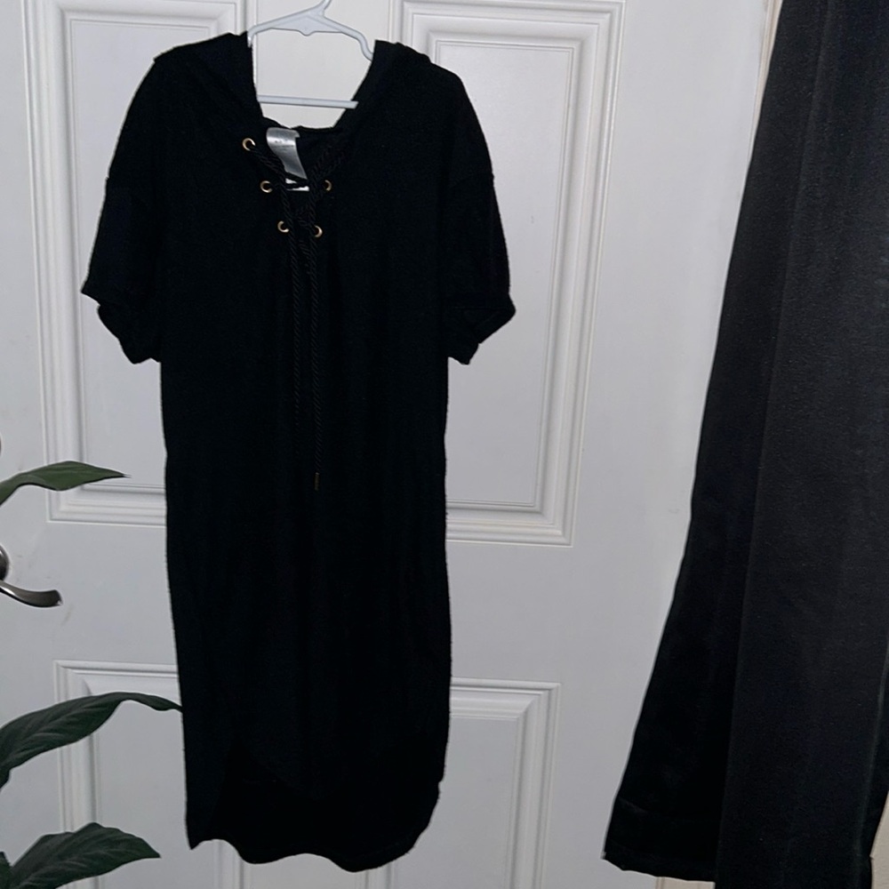 Black bathing suit coverup